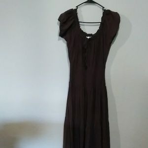 Newport News Chocolate Brown MAXI dress